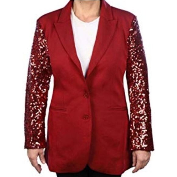 Sequin sleeved Blazer - Picture 1 of 3